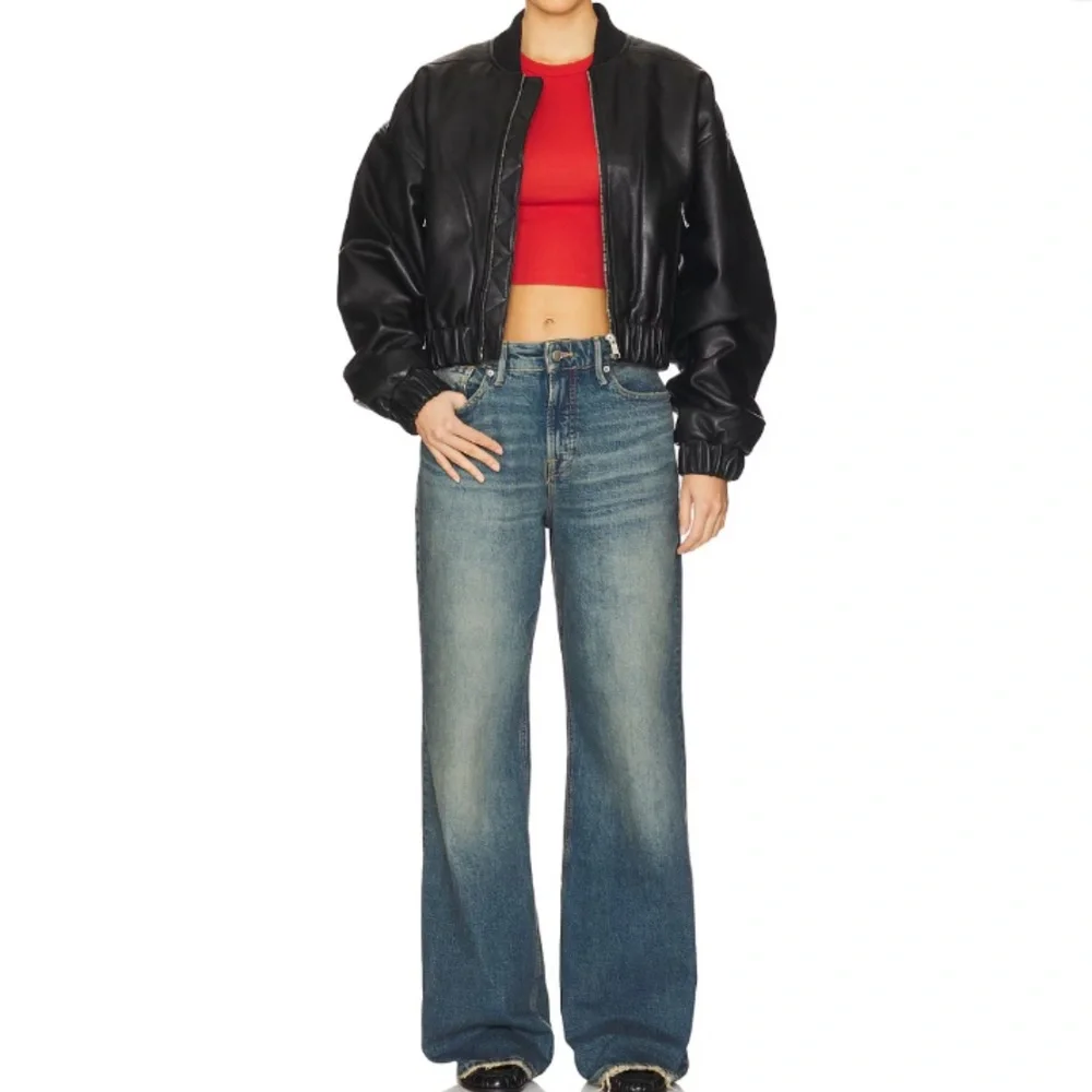 NWT Good American Good Ease Mid Rise Jean Relaxed Fit High Rise 34” Inseam 4/27 - Picture 4 of 16